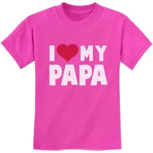 imageI Love My Daddy Shirt Gifts for Dad Papa Fathers Day Toddler Kids TShirtPink