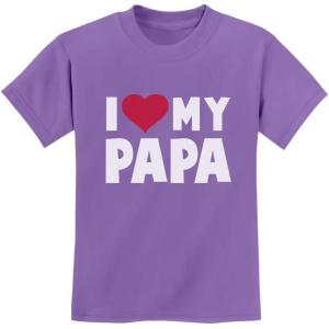 imageI Love My Daddy Shirt Gifts for Dad Papa Fathers Day Toddler Kids TShirtViolet