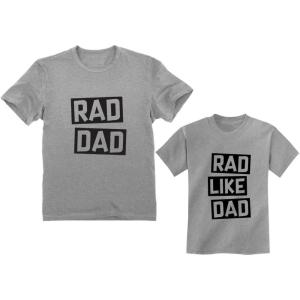 imageKing ampamp Princess Dad and Daughter Matching Shirts Gifts for Dads Fathers Day Daddy ampamp Me Shirt SetDad Gray  Son Gray