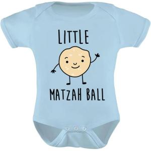 imageTstars Happy Passover Bar Mitzvah Baby Bodysuit Festive Jewish Holiday Outfit for Infant Boys ampamp GirlsMatzah Ball  Aqua
