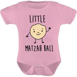 imageTstars Happy Passover Bar Mitzvah Baby Bodysuit Festive Jewish Holiday Outfit for Infant Boys ampamp GirlsMatzah Ball  Pink