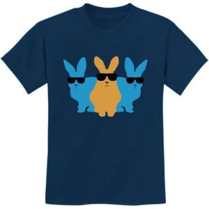imageTstars HipHop Trio Bunnies Cute Easter Bunny TShirt for Toddlers ampamp Youth Boys ampamp GirlsNavy