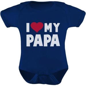 imageTstars My Day Baby Outfit I Love Papa Infant BodysuitNavy