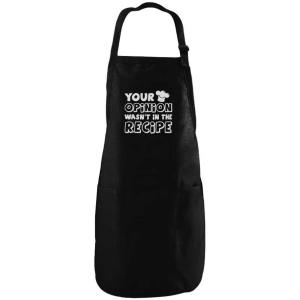 imageTstars Your Opinion Wasnt In The Recipe  Funny Gift Idea Cooking Chef Apron One Size Black
