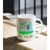 imageDaddy Is My Hero Kids Drawing  Super Dad Coffee Mug Fathers Day Gift from Son Daughter or Wife Unique Present for Dads Birthday Tea Cup Ceramic Mug 15 Oz White