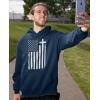 imageTeeStars  Christian Distressed White USA Cross Flag  Religious HoodieBlue