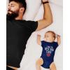 imageTstars Best Dad Ever Baby Boy Girl Outfit Gifts for New Dads from Son Daughter Fathers Day Infant BodysuitNavy