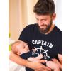 imageTstars Captain ampamp First Mate Dad and Baby Matching Outfits Fathers Day Daddy Me Shirts Captain Navy SmallMate Navy 24M 1824M