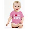 imageTstars Daddy Is My Hero Fathers Day Baby Boy Girl Outfit New Dad Gifts I Love Papa Infant BodysuitPapa  Pink