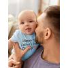 imageTstars Happy Fathers Day Daddy Baby for New First Infant BodysuitFirst Fday  Light Blue