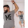 imageTstars Me ampamp Mini Me Fathers day Dad and Baby Matching Outfits Gifts for New Dads Daddy and Son Daughter Shirts SetDad Gray  Son Gray