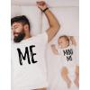 imageTstars Me ampamp Mini Me Fathers day Dad and Baby Matching Outfits Gifts for New Dads Daddy and Son Daughter Shirts SetDad White  Son White