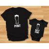 imageTstars Pint ampamp Half Pint Funny Father and Son Matching Shirts Gifts for Dads Fathers Day Dad Shirt and Baby BodysuitDad Black  Baby Black