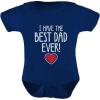 imageTstars Best Dad Ever Baby Boy Girl Outfit Gifts for New Dads from Son Daughter Fathers Day Infant BodysuitNavy