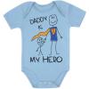imageTstars Daddy Is My Hero Fathers Day Baby Boy Girl Outfit New Dad Gifts I Love Papa Infant BodysuitHero  Aqua