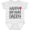 imageTstars Happy Birthday Daddy Gifts for Dad from Baby Son Daughter Infant Boy Girl BodysuitGray Stripes
