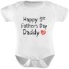 imageTstars Happy Fathers Day Daddy Baby for New First Infant BodysuitFirst Fday  White