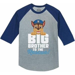 imageBig Brother Shirt for Toddler Chase Paw Patrol 34 Sleeve Baseball Jersey Toddler ShirtBlue