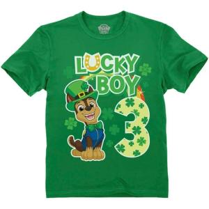 imageChase 3rd Birthday Boy Shirt Gifts for 3 Year Old Boys Third Bday Paw Patrol Party Toddler Kids TShirtSt Patrick 3rd  Green