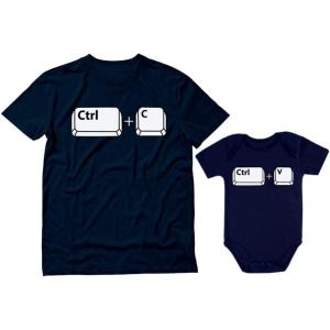 imageCtrl C Ctrl V Dad and Son Daughter Matching Shirts Copy Paste Fathers Day Dad Shirt and Baby Bodysuit SetDad Navy  Baby Navy
