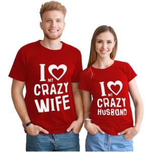 imageLove My Husband Wife Matching Shirts for Couples Him ampamp Her Gifts Couple OutfitsMan Red  Woman Red