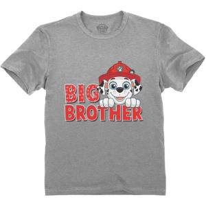 imagePaw Patrol Marshall Big Brother Shirt Boys Big Bro Outfit Toddler Kids TShirtGray
