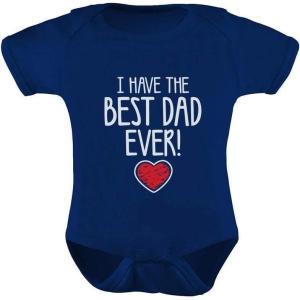 imageTstars Best Dad Ever Baby Boy Girl Outfit Gifts for New Dads from Son Daughter Fathers Day Infant BodysuitNavy