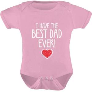 imageTstars Best Dad Ever Baby Boy Girl Outfit Gifts for New Dads from Son Daughter Fathers Day Infant BodysuitPink