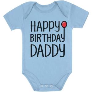 imageTstars Happy Birthday Daddy Gifts for Dad from Baby Son Daughter Infant Boy Girl BodysuitAqua
