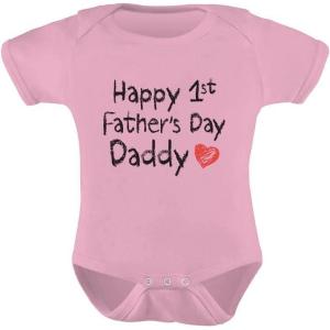 imageTstars Happy Fathers Day Daddy Baby for New First Infant BodysuitFirst Fday  Pink