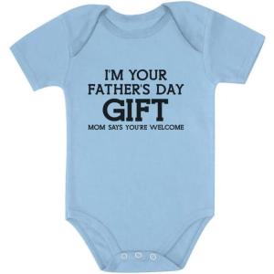 imageTstars Happy Fathers Day Daddy Baby for New First Infant BodysuitGift  Aqua