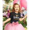 imageBirthday Girl Youth Crown Youth Shirts for Kids Gift for Girls TShirtBlack