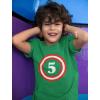 imageCaptain 5th Birthday  Gift for Five Years Old Toddler Youth Kids TShirtGreen
