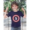 imageCaptain 5th Birthday  Gift for Five Years Old Toddler Youth Kids TShirtNavy