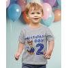 imageChase Birthday Boy 2 Shirt Gifts for Two Years Old Boys Second Bday Party Paw Patrol Toddler Kids TShirt2nd Birthday  Gray