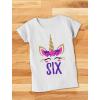 imageGift for 6 Year Old Girl Unicorn 6th Birthday Youth Kids TShirtGray