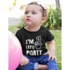 imageIm Two Lets Party 2nd Birthday Shirt Gifts for 2 Year Old Boy Girl Toddler Kids TShirtBlack