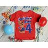 imagePaw Patrol 4 Chase Shirt Gifts for Four Years Old 4th Birthday Theme Party Toddler Kids TShirt4th Birthday  Red