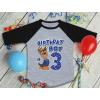 imagePaw Patrol Construction Pup Rubble Digging Being 3 3rd Birthday 34 Sleeve Baseball Jersey Toddler Kids TShirtChase R 3rd  Dark Gray
