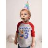 imagePaw Patrol Construction Pup Rubble Digging Being 3 3rd Birthday 34 Sleeve Baseball Jersey Toddler Kids TShirtChase R 3rd  Red