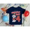 imagePaw Patrol Marshall 4th Birthday Boy Shirt Gifts for 4 Years Old Bday Party Toddler Kids TShirtMarshall 4th  Navy