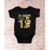 imagePaw Patrol Rubble 1st Birthday Outfit Boy Im Digging Being 1 Baby BodysuitBlack