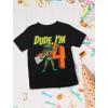 imageTMNT Mutant Birthday Dude Shirt Cowabunga Its My Birthday Ninja Pizza for Boys 4th 5th 6th Toddler Kids TShirtDude 4th  Black