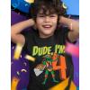 imageTMNT Mutant Birthday Dude Shirt Cowabunga Its My Birthday Ninja Pizza for Boys 4th 5th 6th Toddler Kids TShirtDude 4th  Black