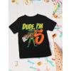 imageTMNT Mutant Birthday Dude Shirt Cowabunga Its My Birthday Ninja Pizza for Boys 4th 5th 6th Toddler Kids TShirtDude 5th  Black