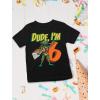imageTMNT Mutant Birthday Dude Shirt Cowabunga Its My Birthday Ninja Pizza for Boys 4th 5th 6th Toddler Kids TShirtDude 6th  Black
