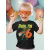 imageTMNT Mutant Birthday Dude Shirt Cowabunga Its My Birthday Ninja Pizza for Boys 4th 5th 6th Toddler Kids TShirtDude 6th  Black