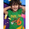 imageTMNT Mutant Birthday Dude Shirt Cowabunga Its My Birthday Ninja Pizza for Boys 4th 5th 6th Toddler Kids TShirtDude 6th  Green