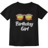 imageBirthday Girl Shirt 2nd 3rd 4th 5th 6th 7th 8th Summer Vibes Toddler Kids TShirtBlack
