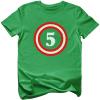 imageCaptain 5th Birthday  Gift for Five Years Old Toddler Youth Kids TShirtGreen